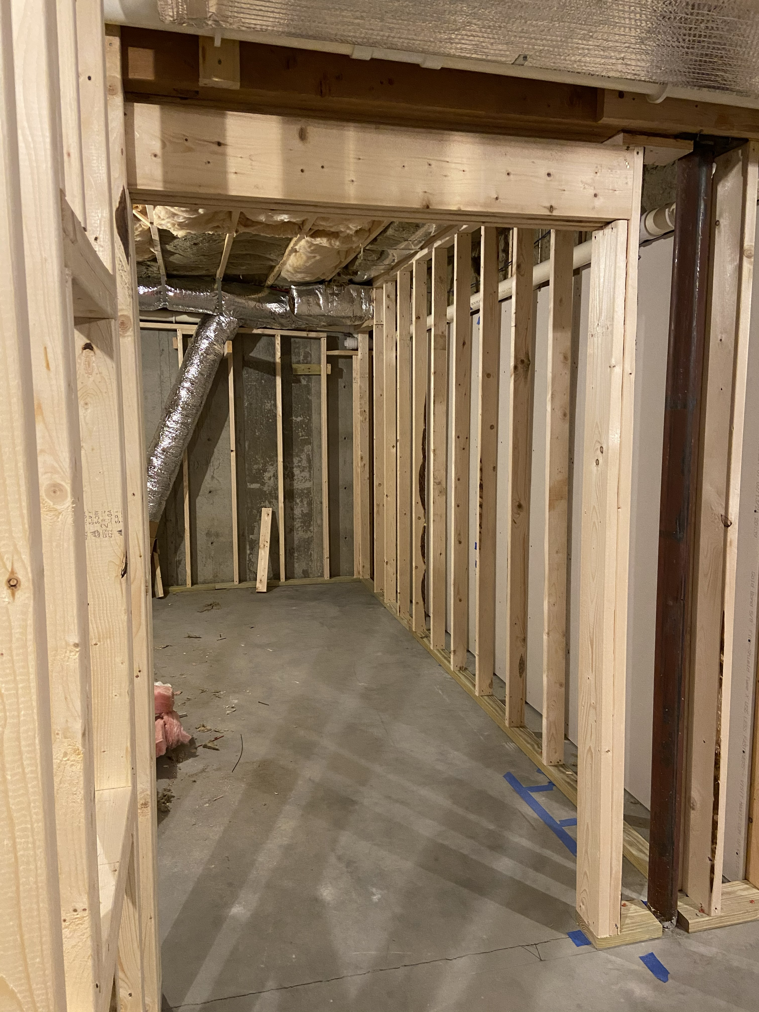 Finished basement after photo angle 3 in Salem NH